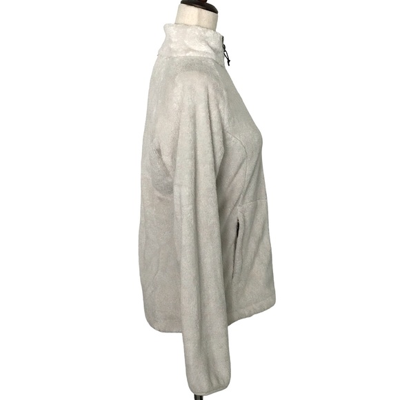 The North Face Fleece Jacket Zipper Pockets Full Zip Cream Color Size Small - Picture 7 of 13